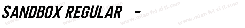 sandbox regular 字体字体转换